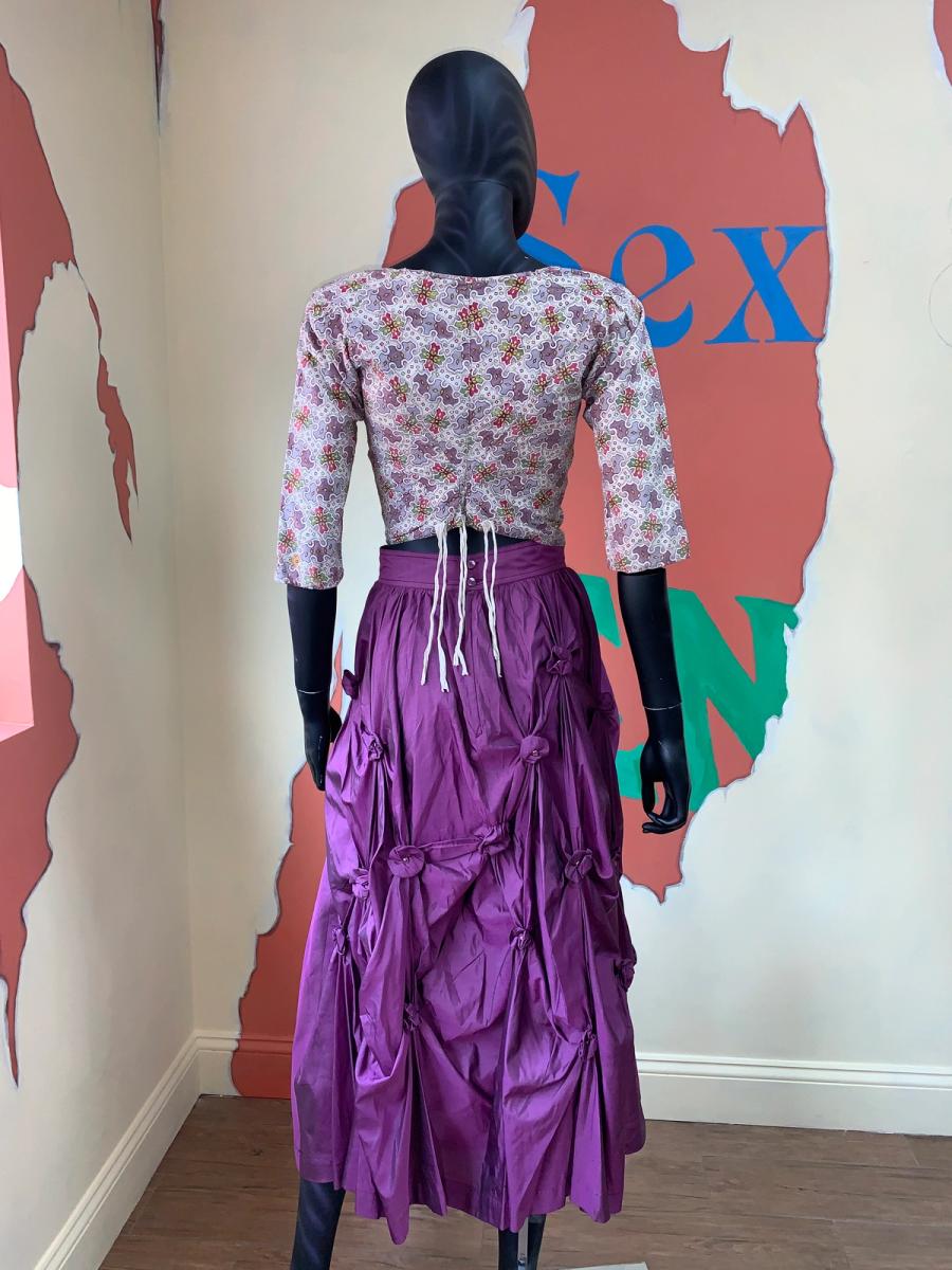 80s Kansai Yamamoto Scrunched Maxi Skirt product image