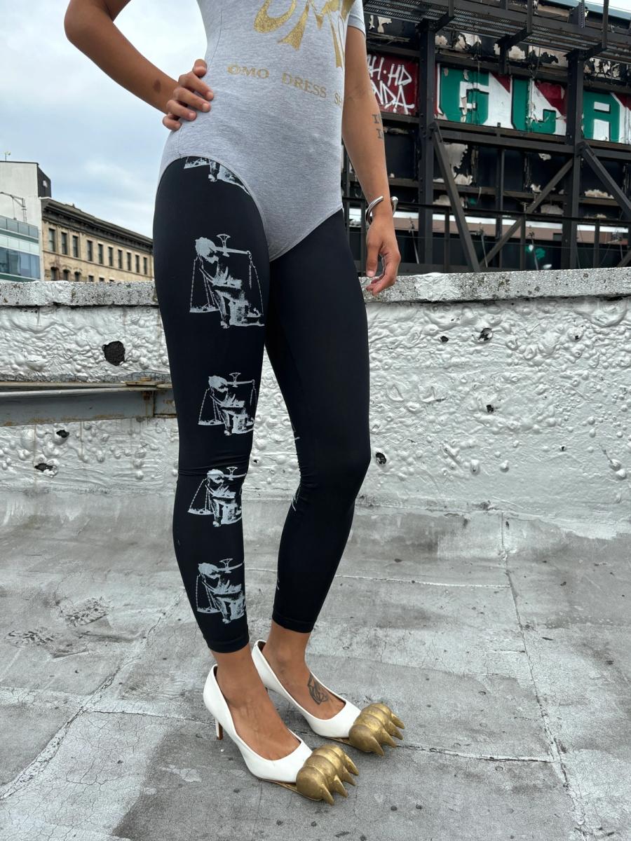 Thinker Woman Black Leggings