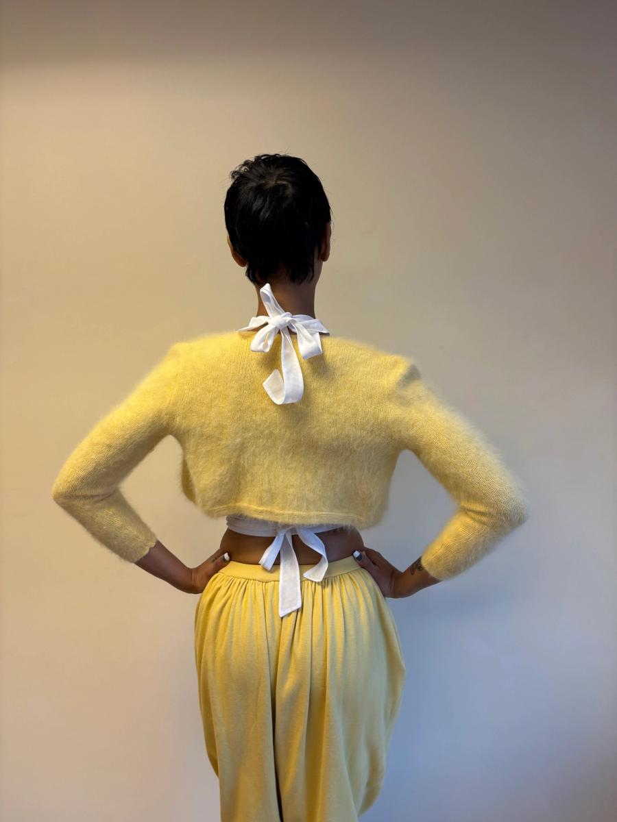 Early Chantal Thomass Yellow Mohair Shrug  product image