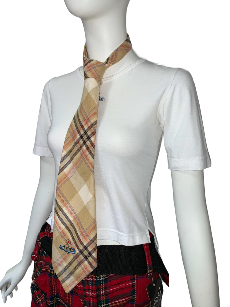 90s Westwood Tartan Cravat with Orb  product image