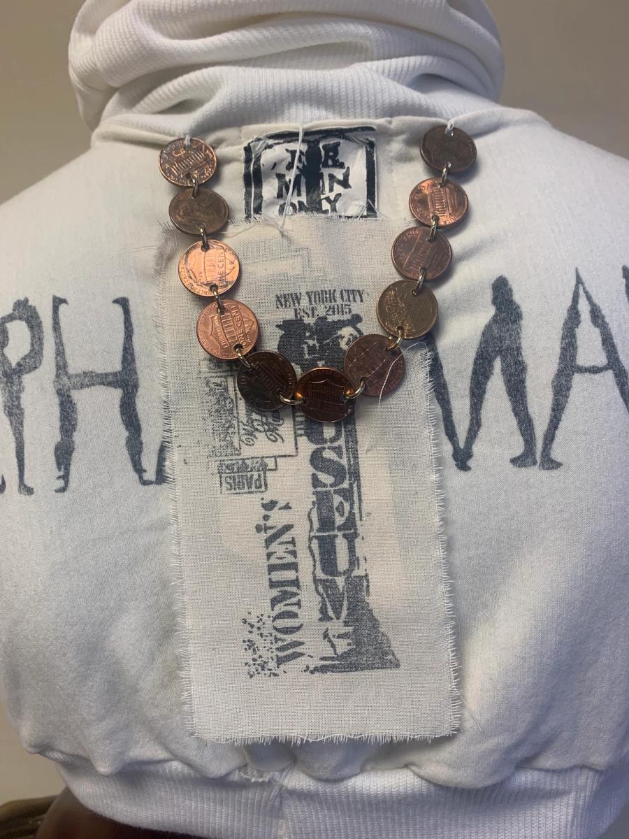 Alpha Male Cowl Neck Top With Pennies and Studding product image