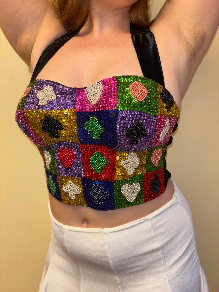 80s Sequin Card Game Bustier product image