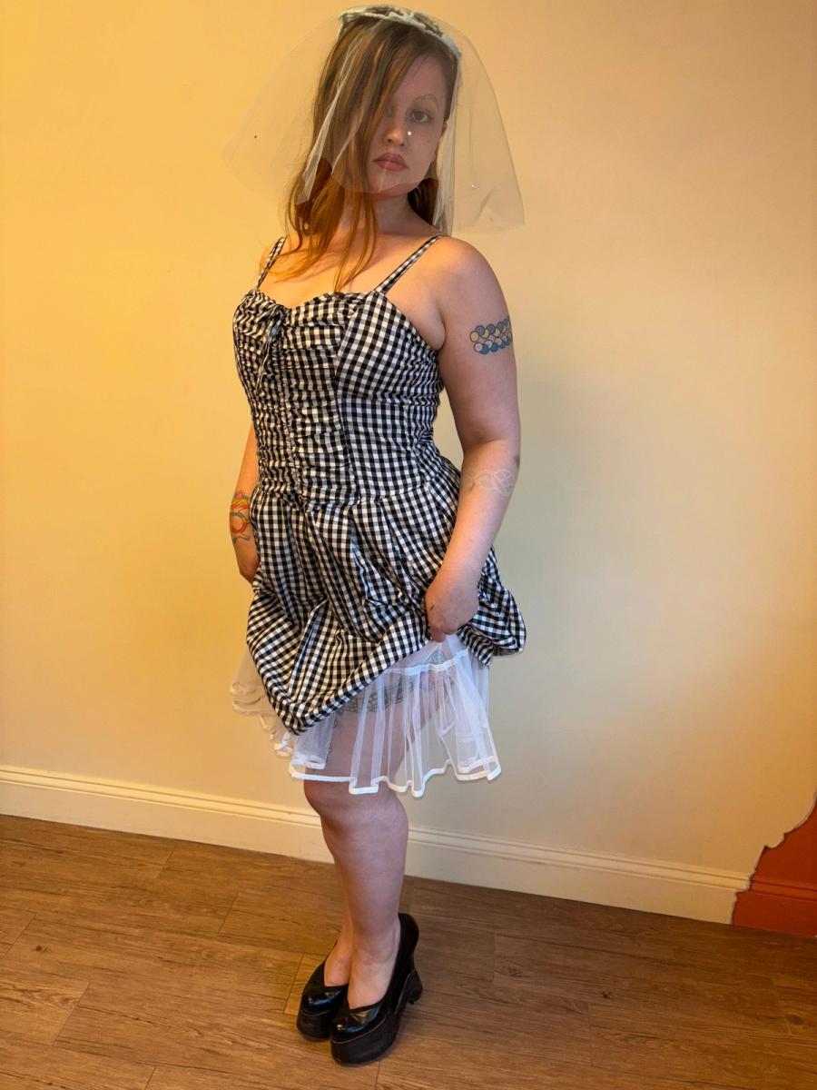 Vintage French Gingham Dress product image