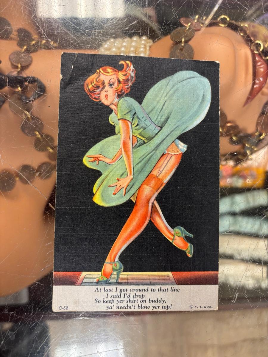 1940s Stockings Girl Postcard product image