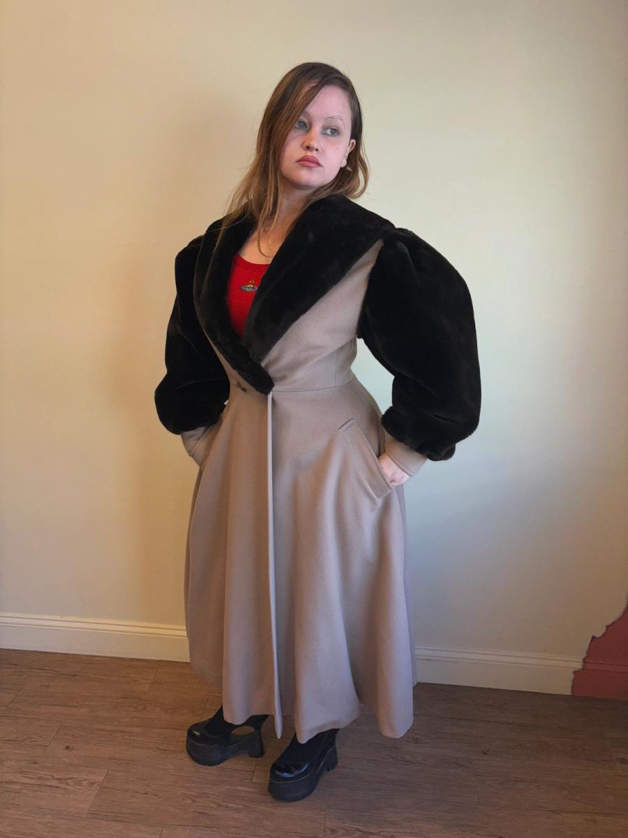 Angelo Tarlazzi Plush Accent Swing Coat  product image