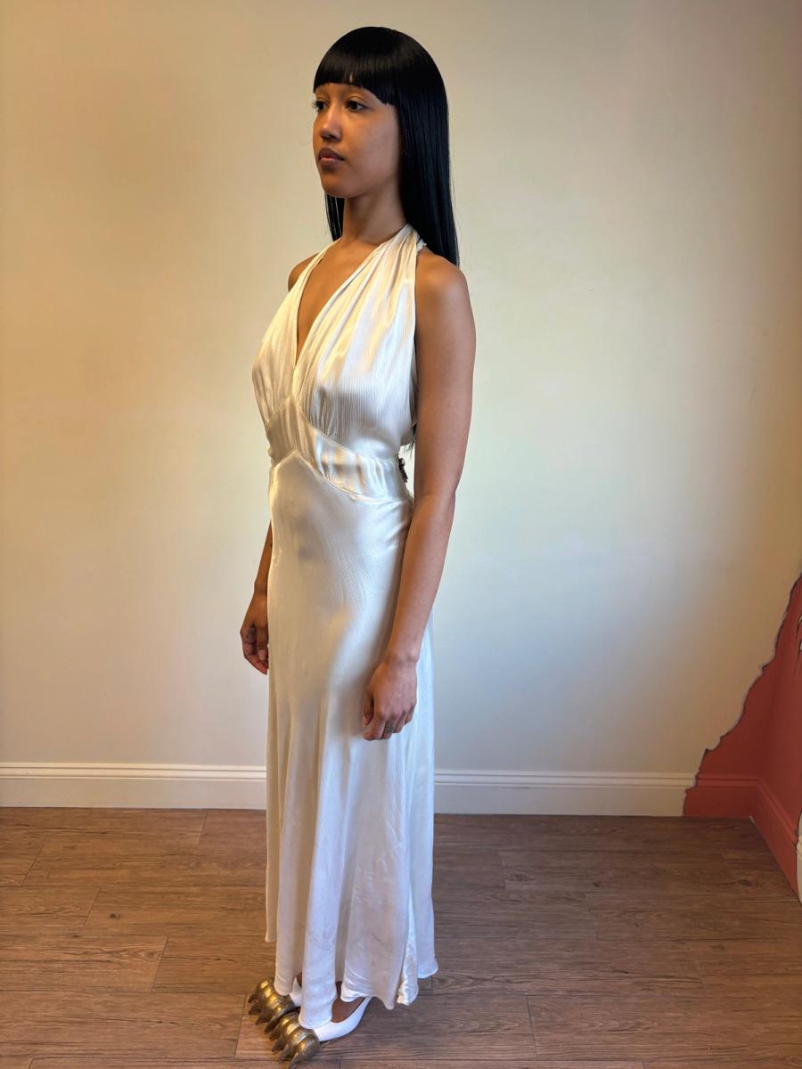 1930s Liquid Satin Jean Harlow Gown  product image