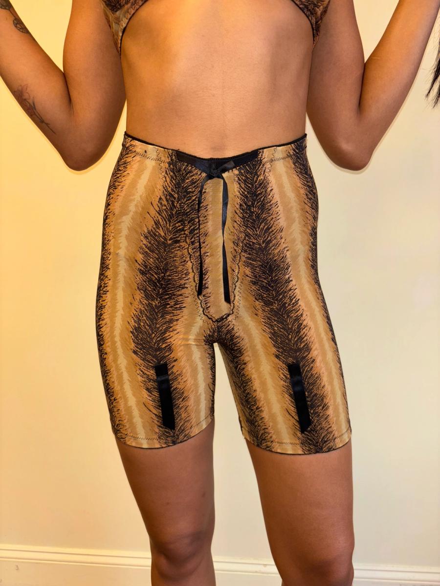 60s or 70s Four Piece Tiger Print Lingerie Set product image