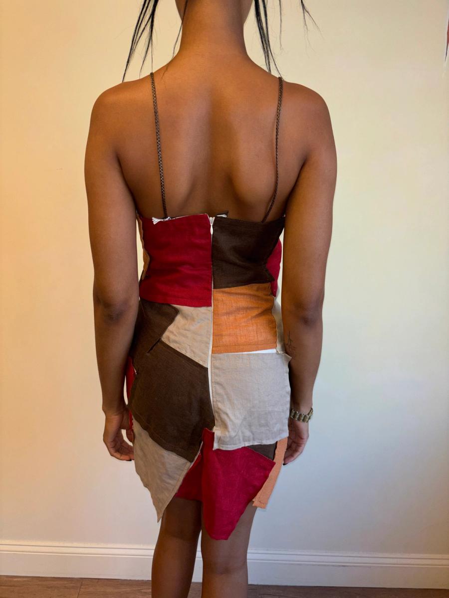 90s Italian Patchwork Dress product image