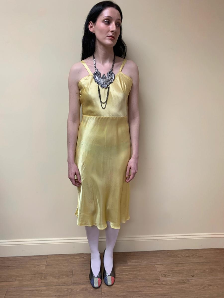 1930s Bias Cut Slip Perfect Yellow product image