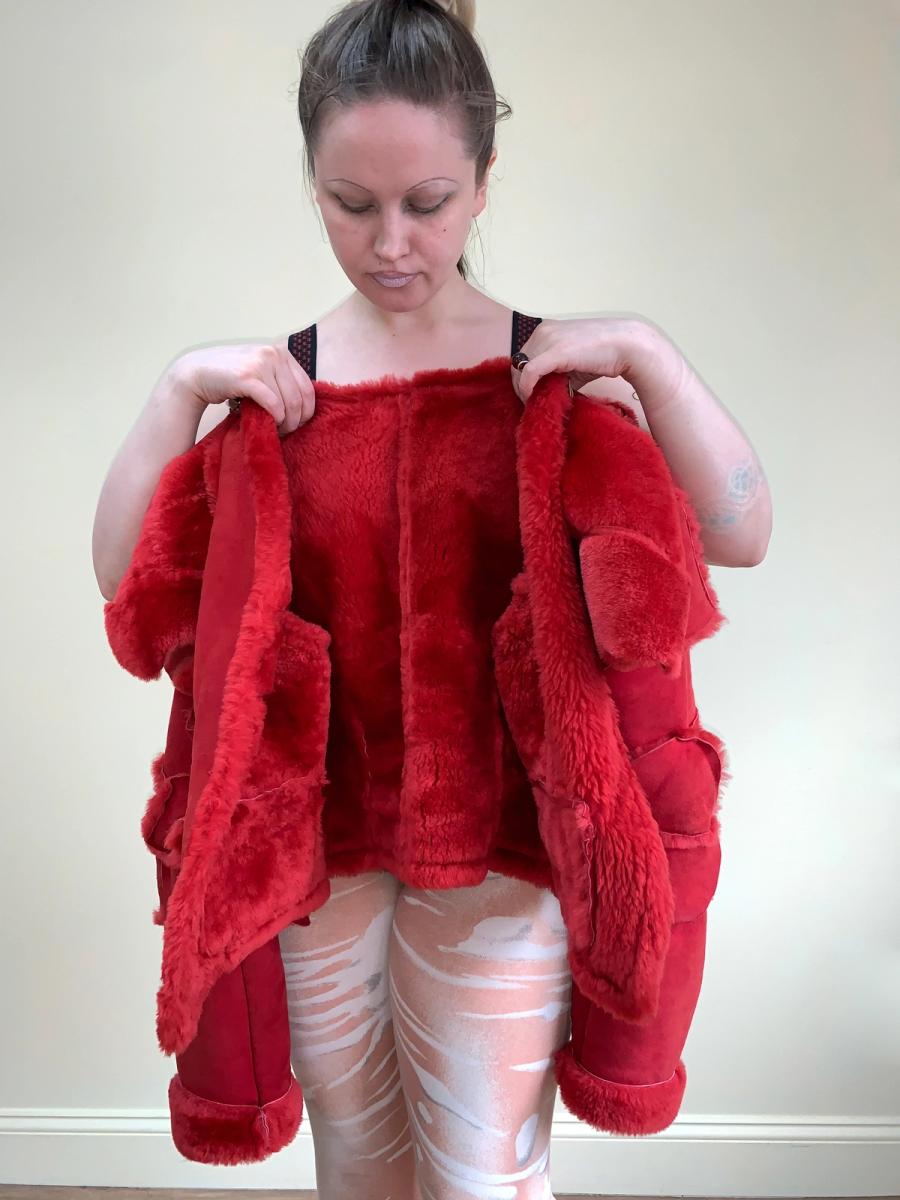 Vivienne Westwood A/W 1988 "Time Machine" Shearling Armour Jacket product image