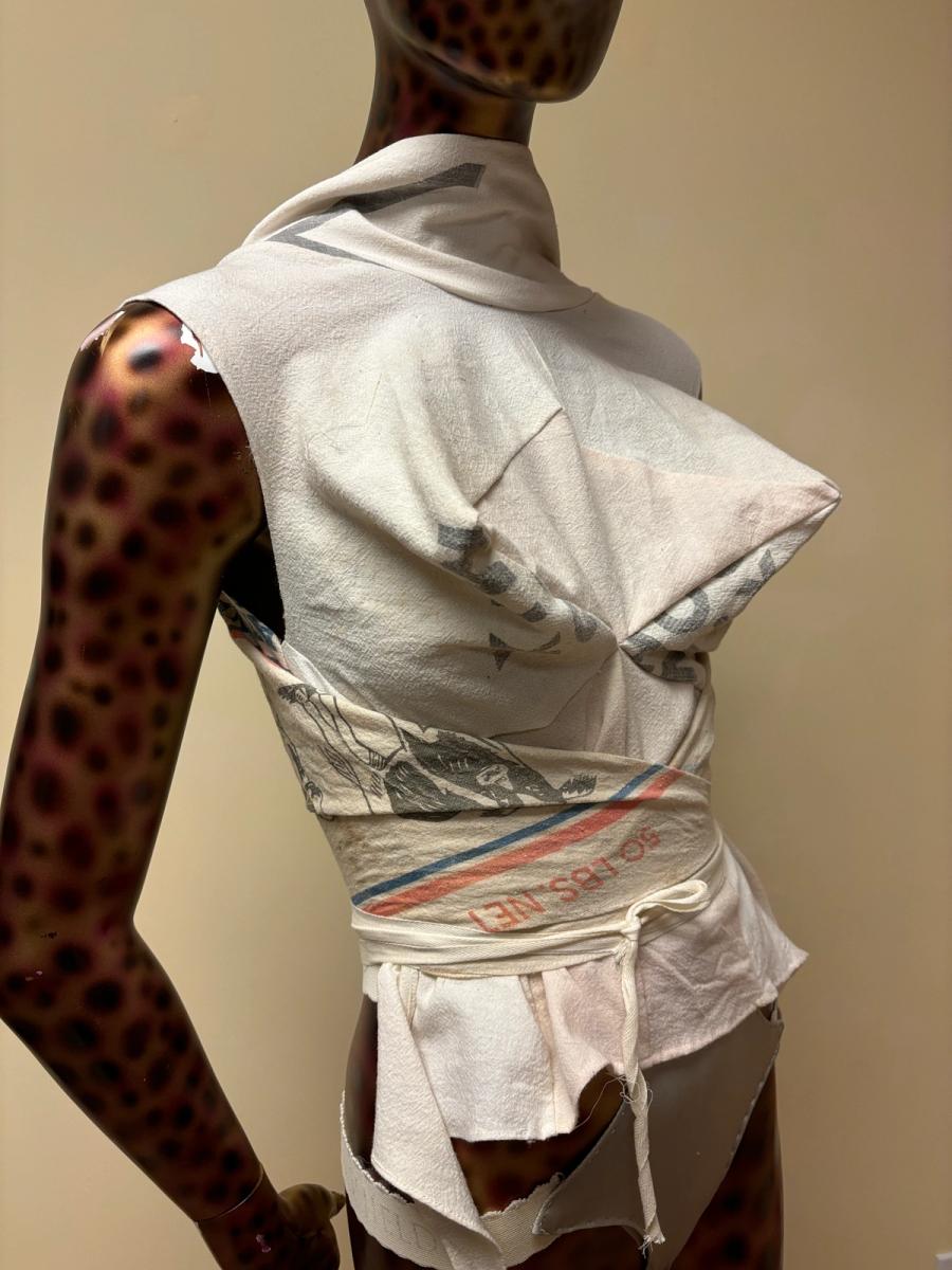 Feedsack Bullet Bra Wrapping Top - Cow product image