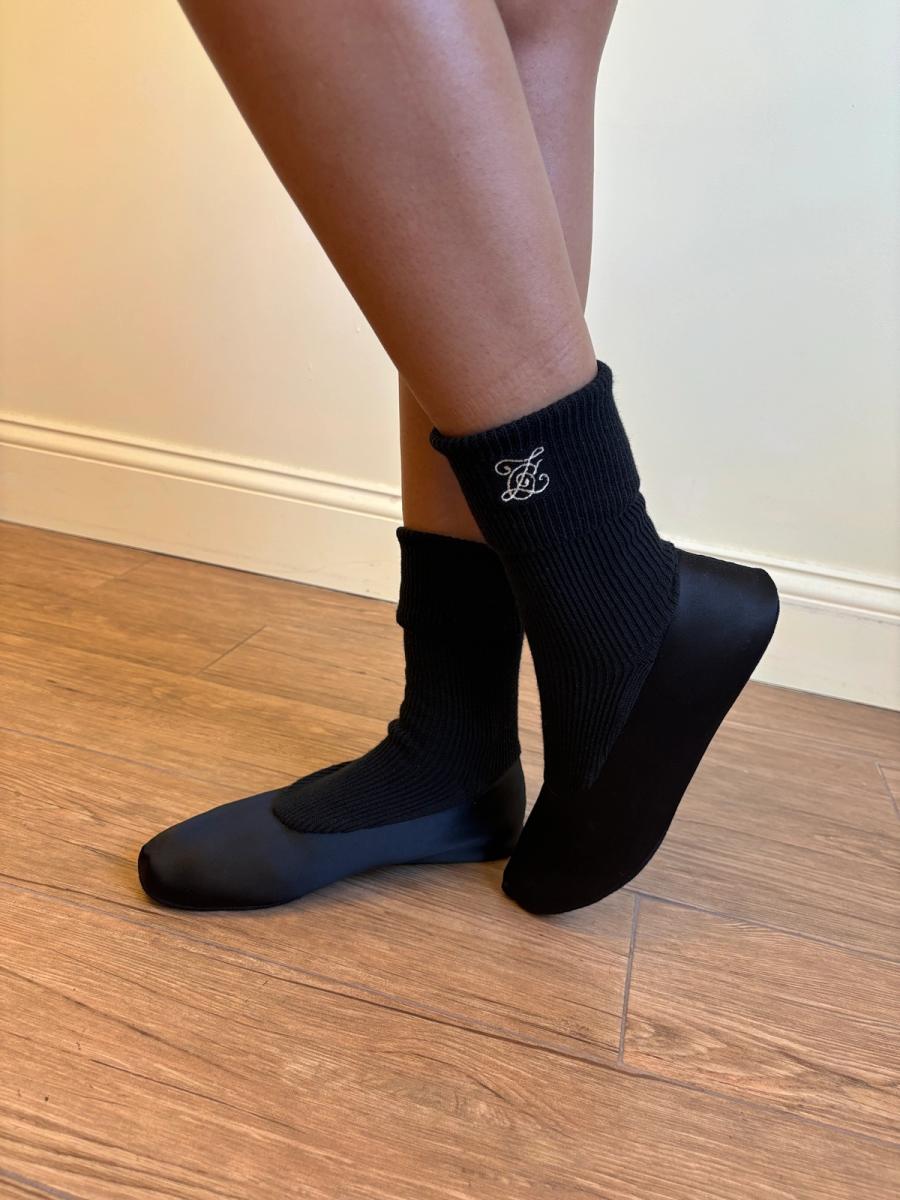 80s Chantal Thomass Built-in Sock Ballet Flats product image