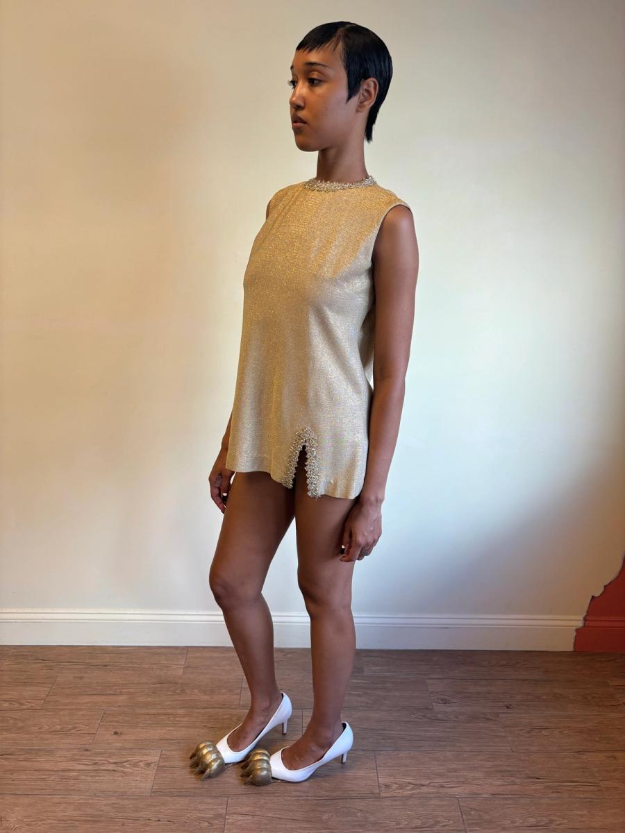 1960s Lurex Minidress product image