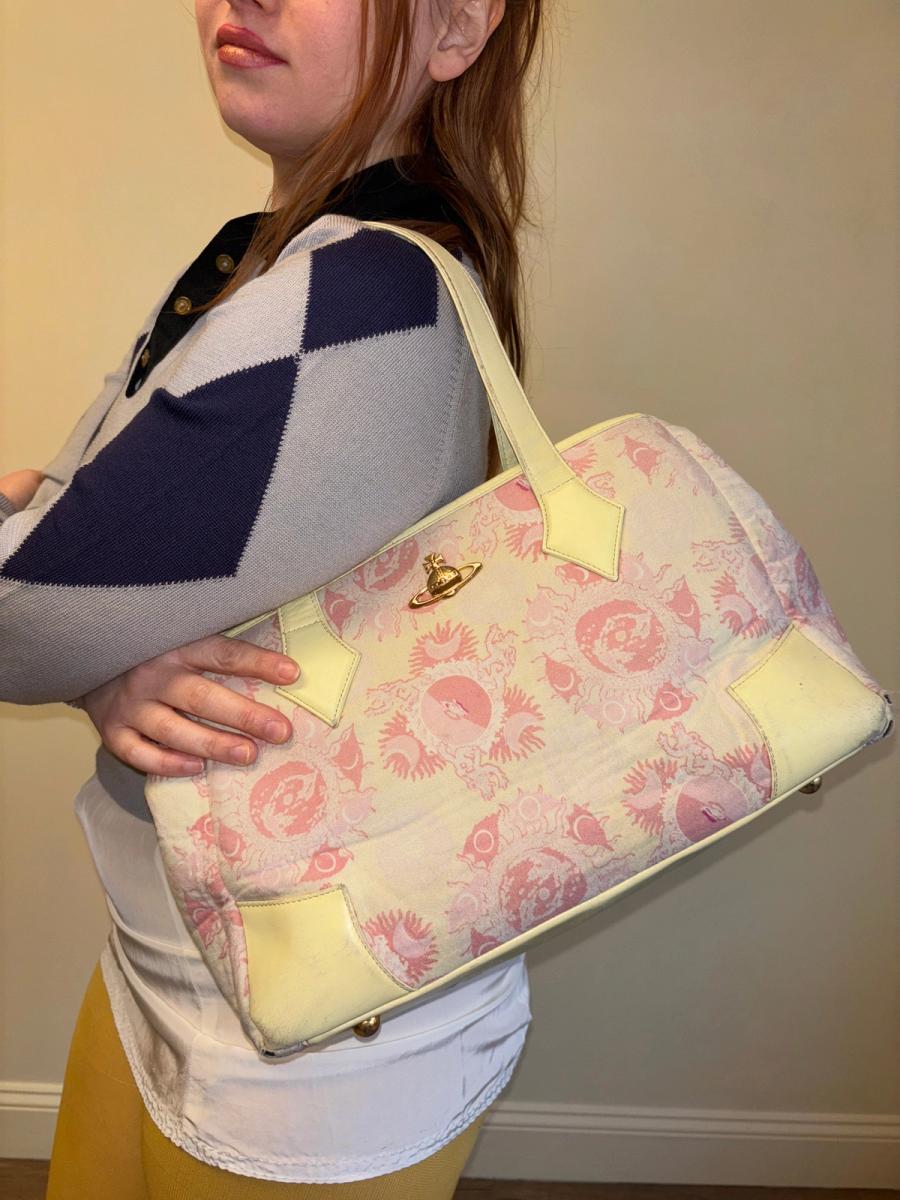 1990s Vivienne Westwood Pink Galaxy Print Purse product image