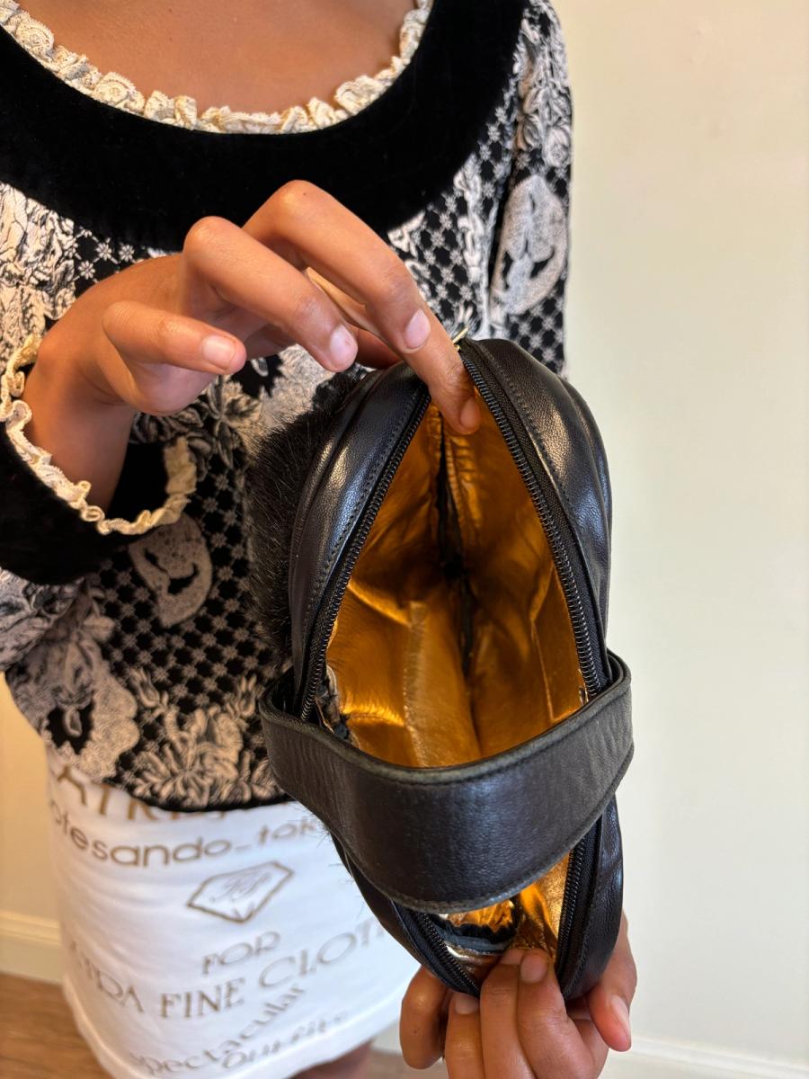 1993 Vivienne Westwood Black Heart Fur Mini Bag product image