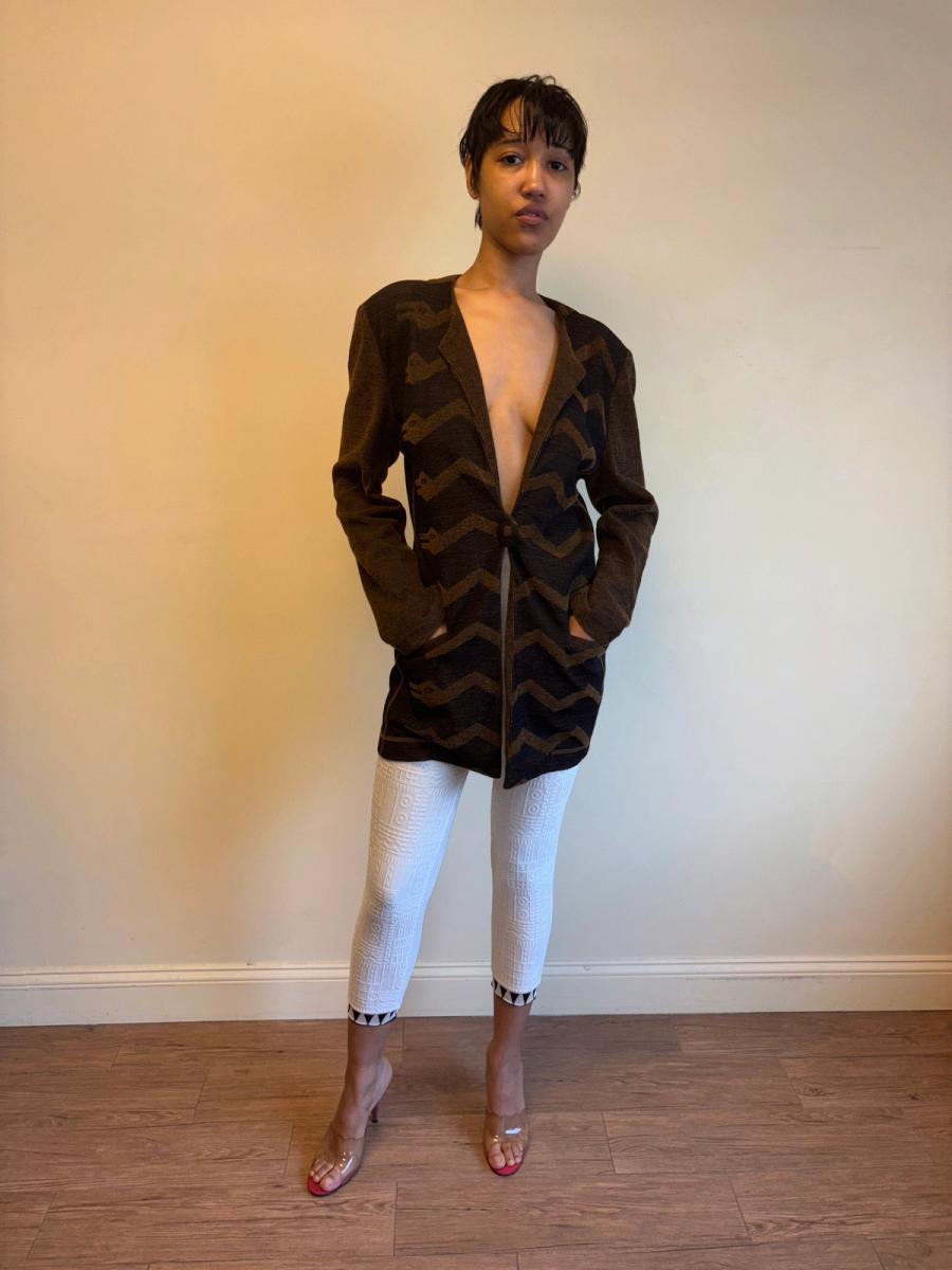 1980s Hiroko Koshino Snake Knit Jacket product image