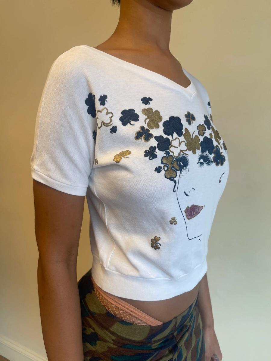 80s Krizia Woman With Shamrocks Shirt product image