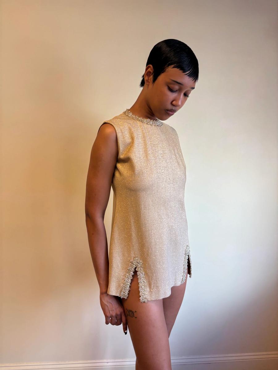 1960s Lurex Minidress product image