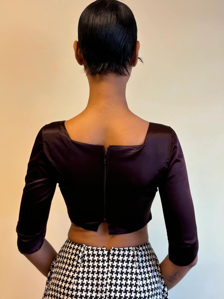 90s Vivienne Westwood Short Corset With Sleeves & Bow product image