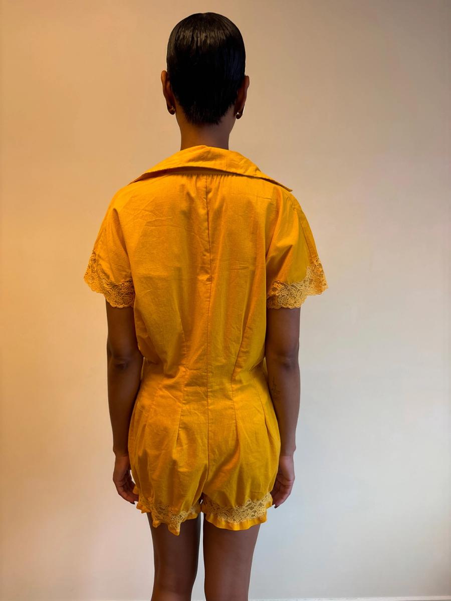 80s Chantal Thomass Yellow Romper product image