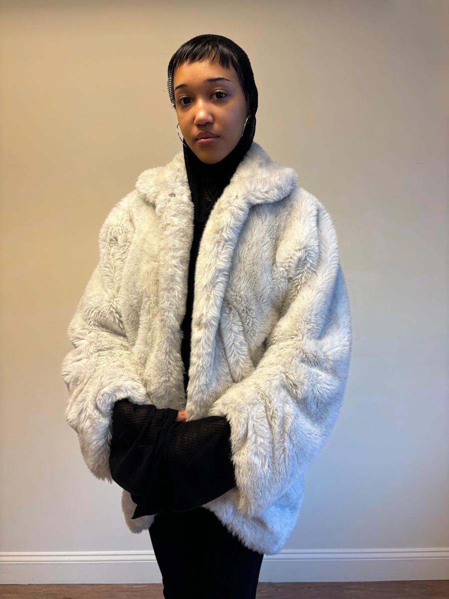 Vintage Norma Kamali Faux Fur Coat