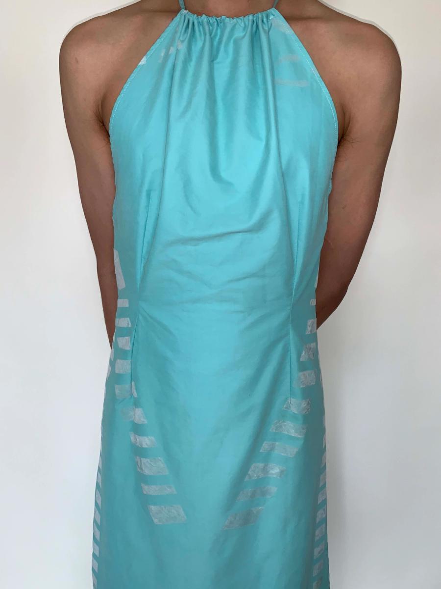 Biche De Bere Pointed Flocking Halter Dress  product image