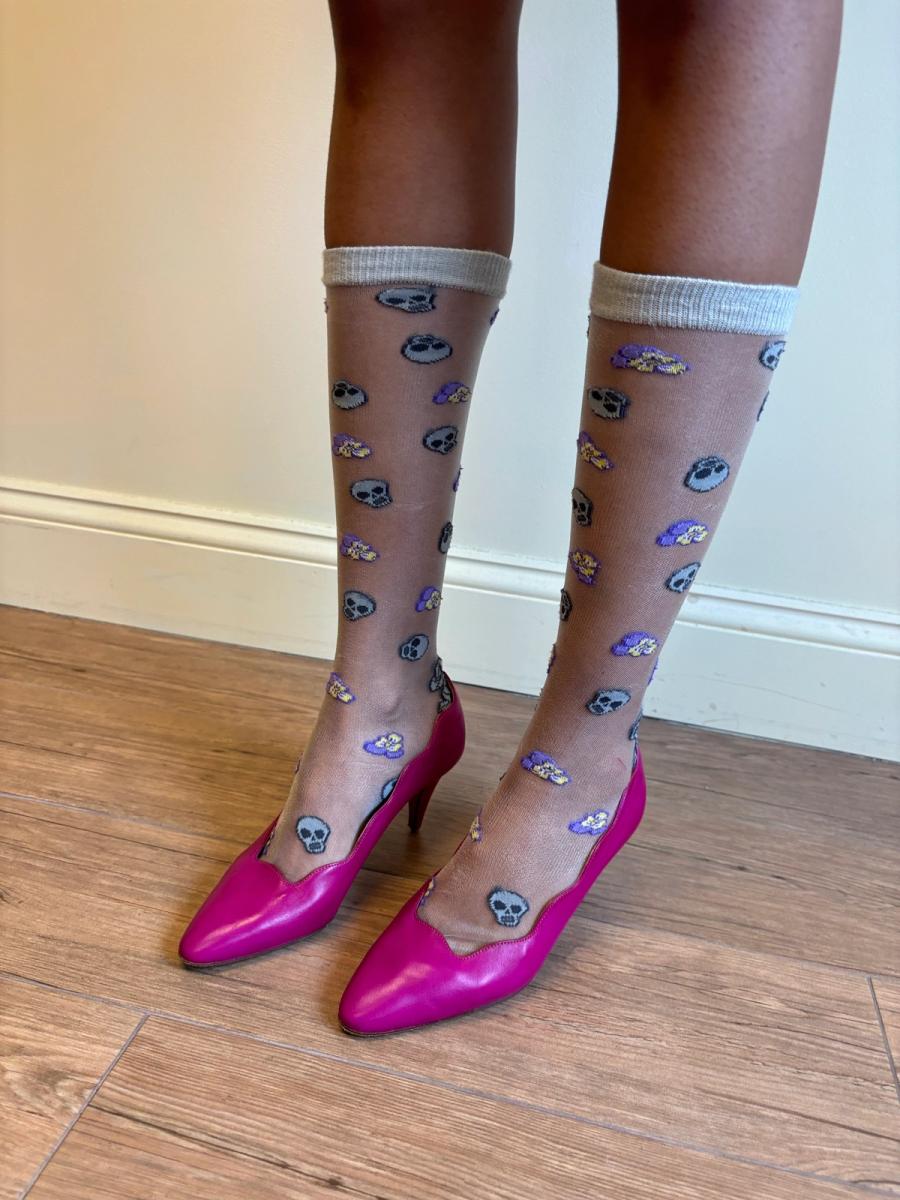 Bernhard Willhelm Skull and Flower Socks product image