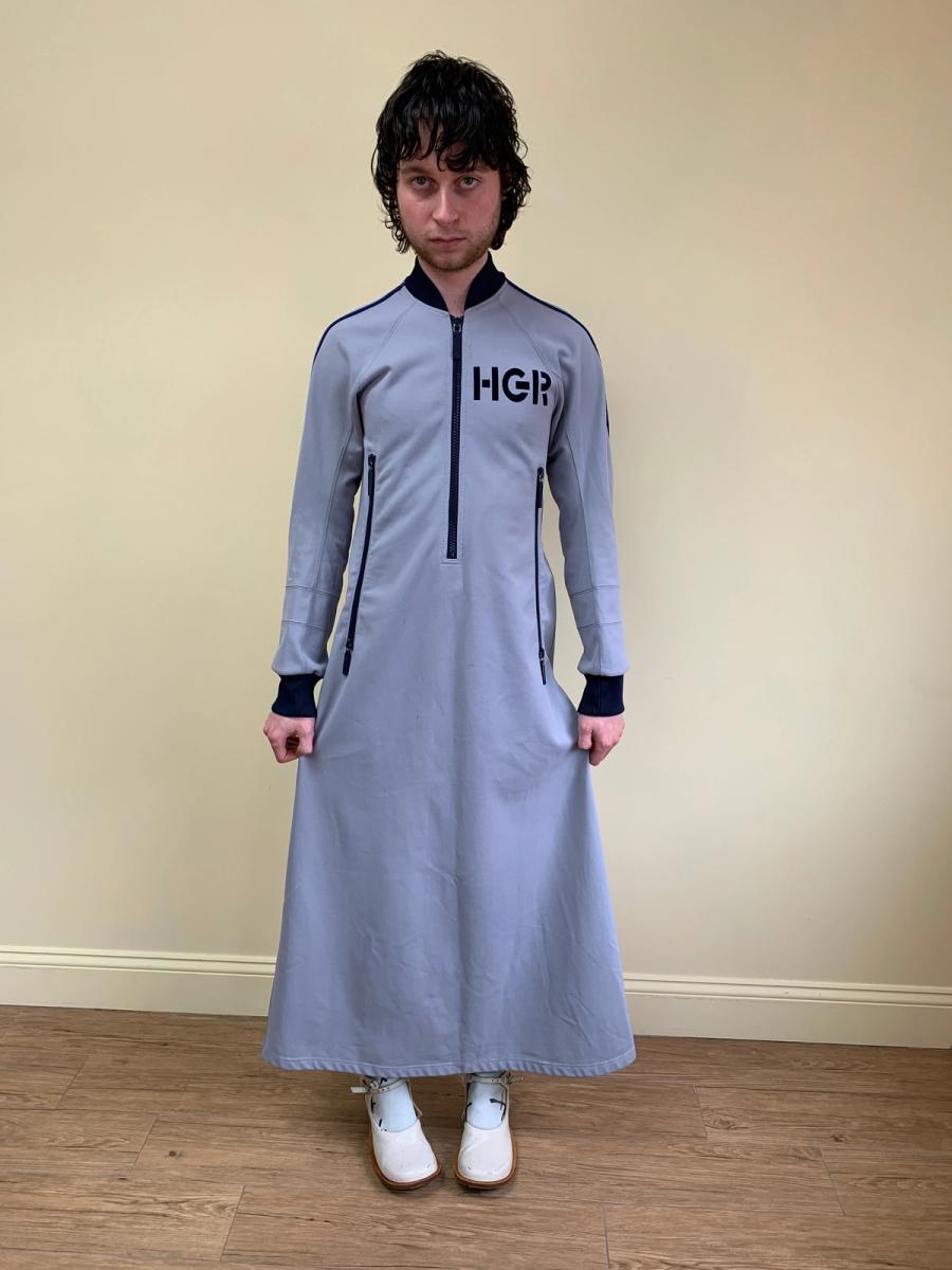 90s Heretic Goes Round Long Track Jacket Dress product image