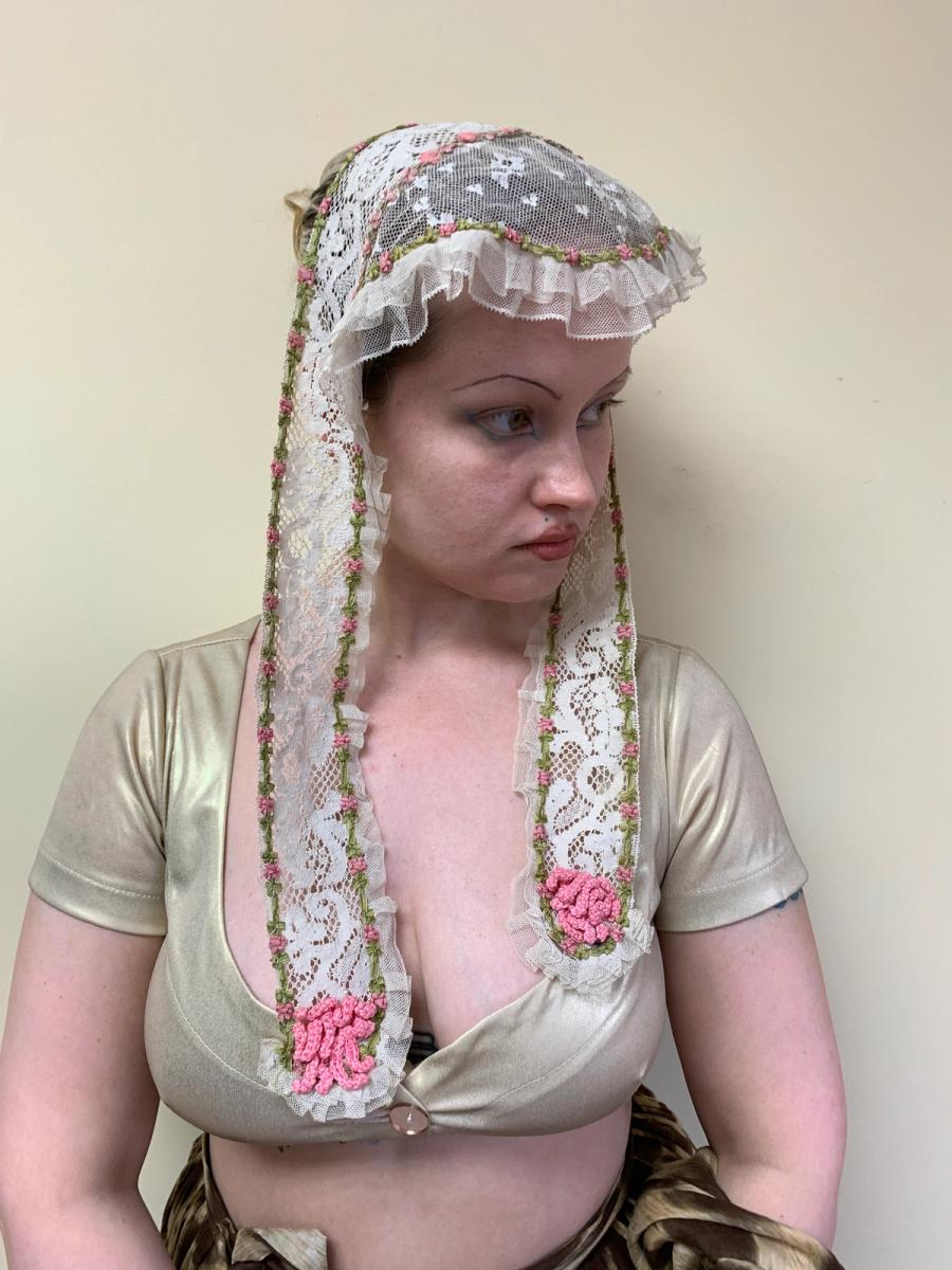 1860s Lace Bang Bonnet with Lappets product image