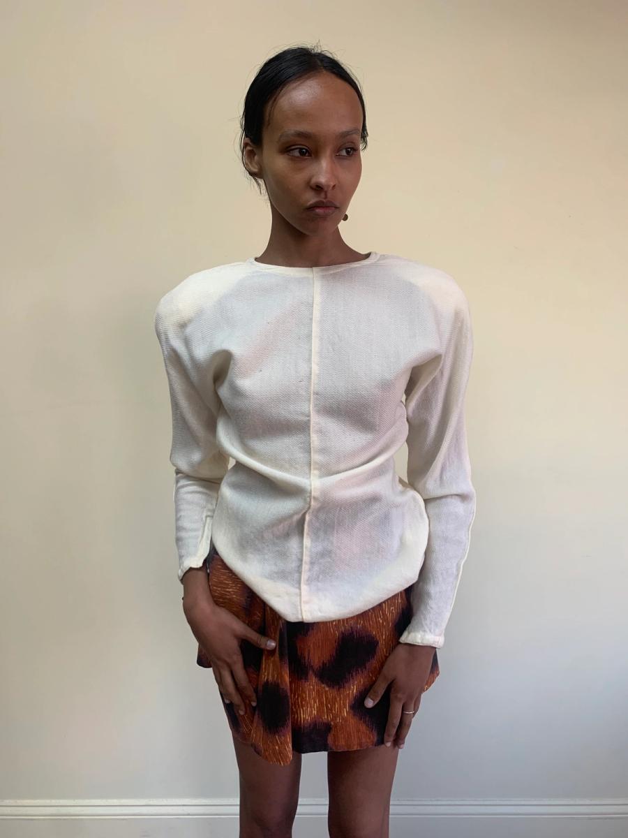 1980s Gianni Versace Dramatic Shoulder Blouse product image