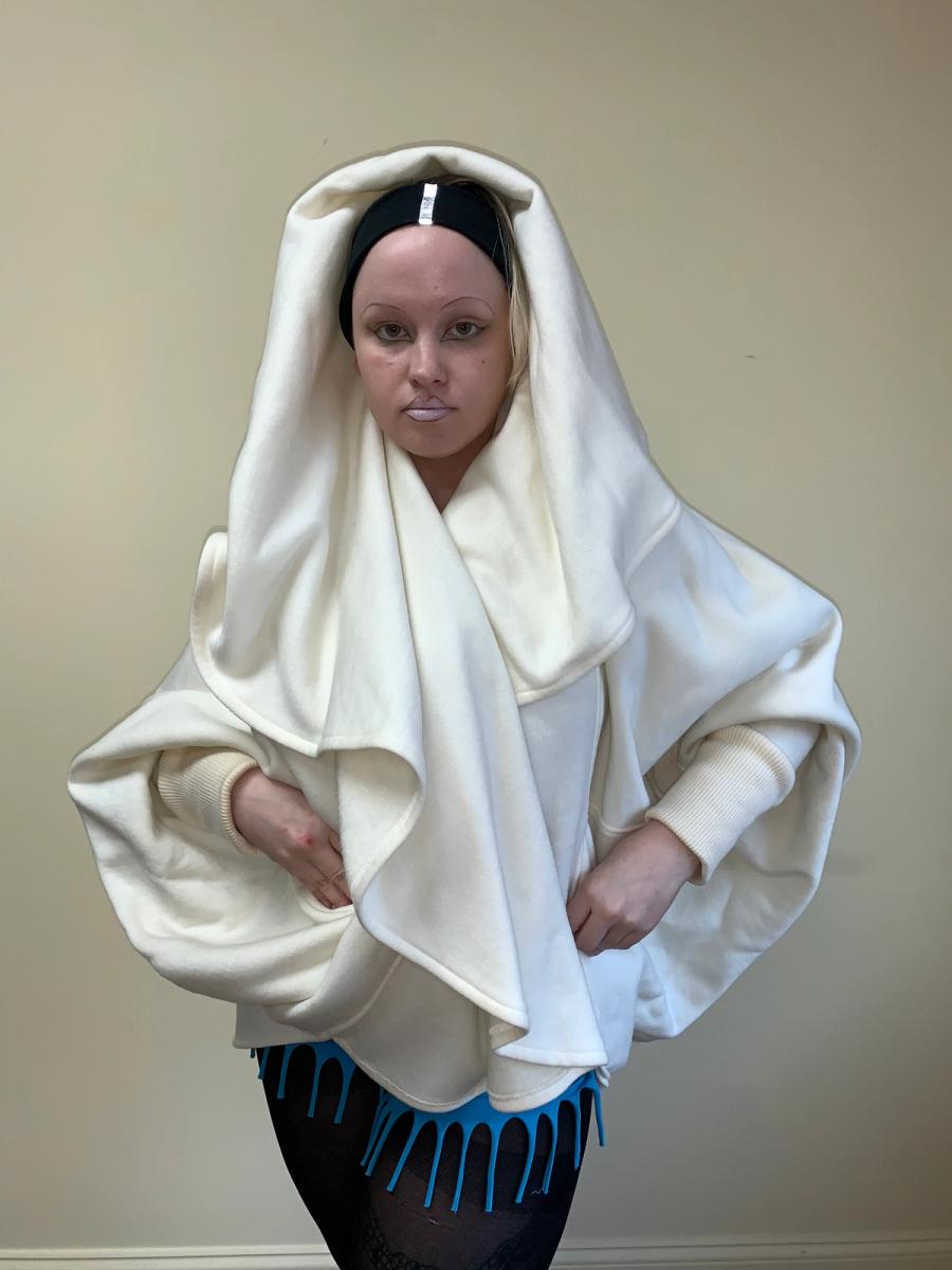 Norma Kamali 1980s Fleece Cocoon Coat product image