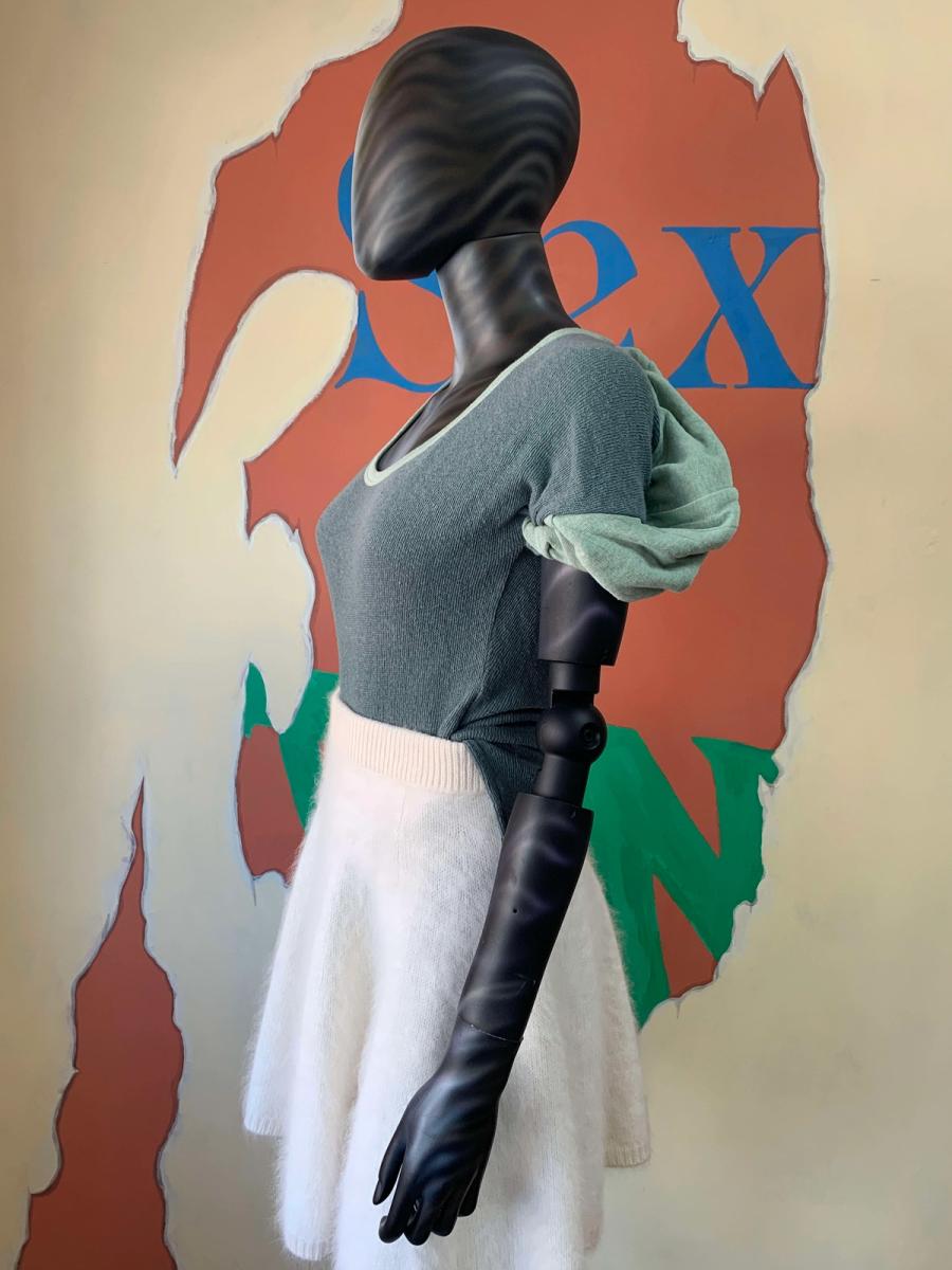 Beauty: Beast Ruched Bubble Sleeve Top product image