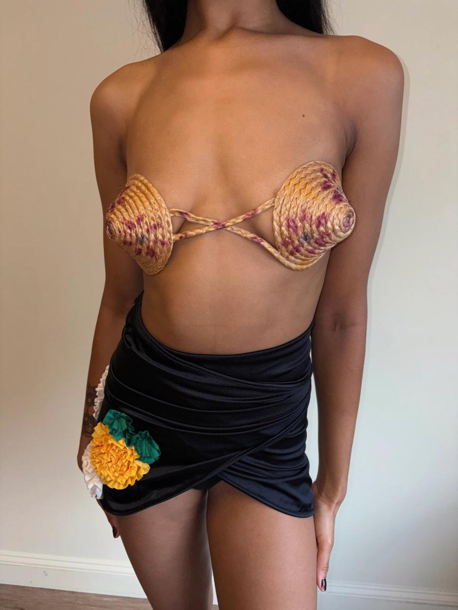 WWII Conical Souvenir Bra From The Philipines  product image