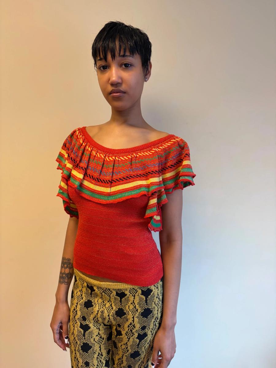 80s Kenzo Red Lurex Top product image