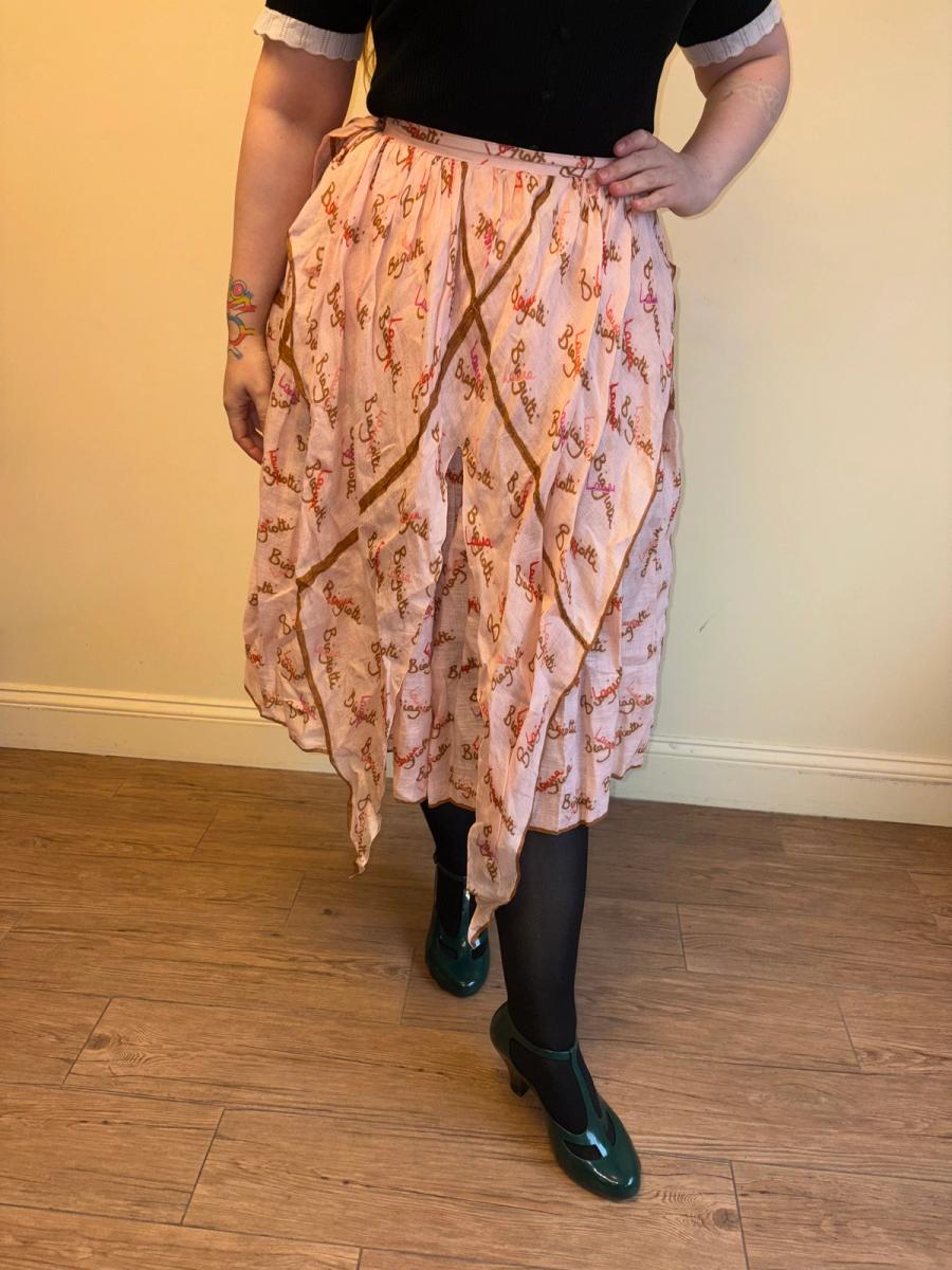 70s Laura Biagiotti Apron Signature Skirt product image