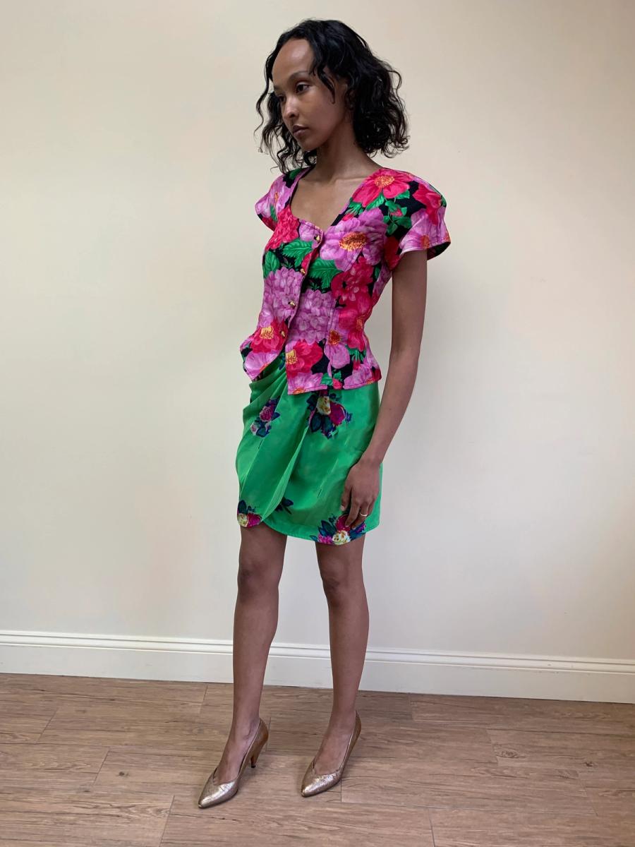 1980s Emaneul Ungaro Floral Set product image