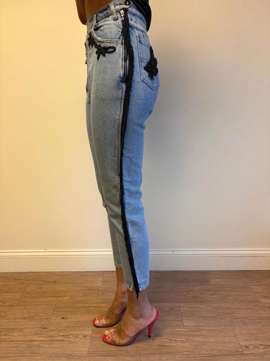90s Katharine Hamnett Beaded Jeans product image