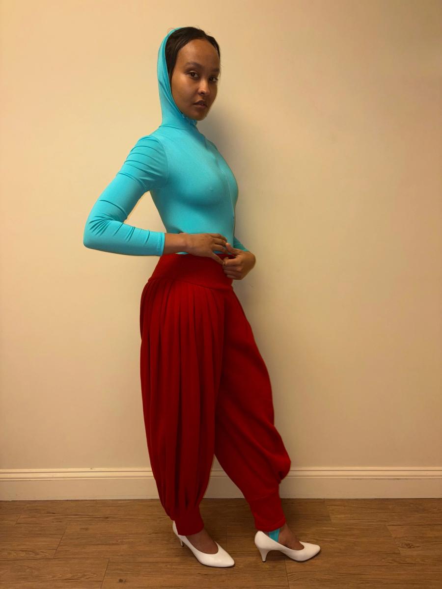 80s Norma Kamali Red Sweatpants product image