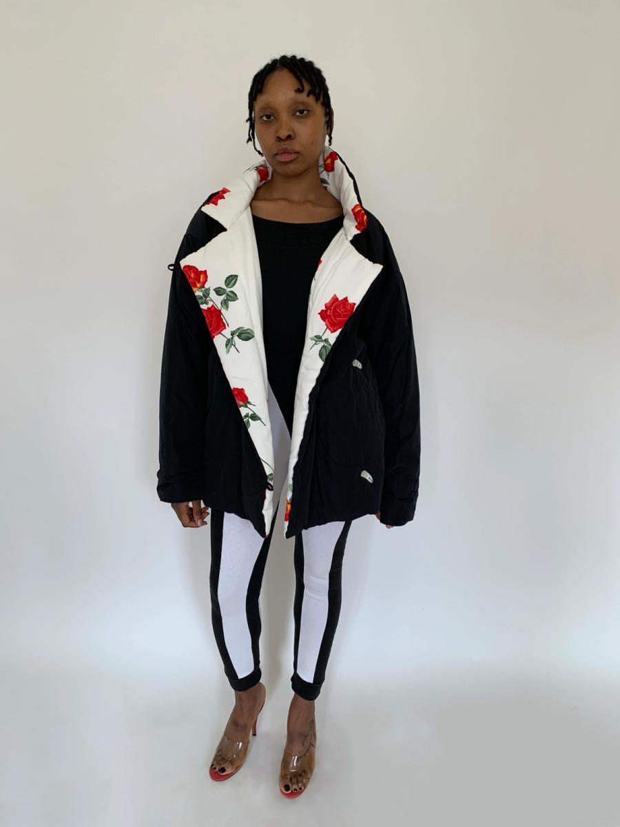 90s Norma Kamali Reversible Rose Jacket  product image