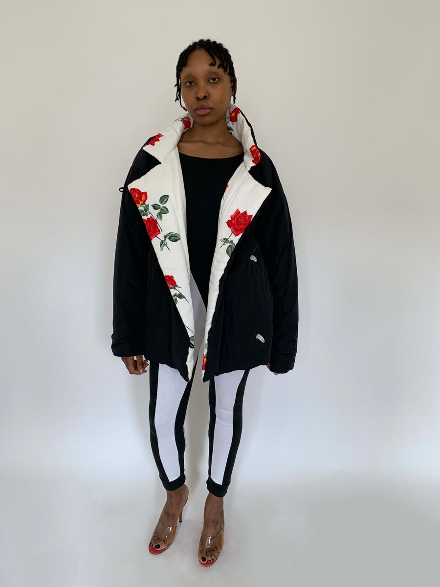 90s Norma Kamali Reversible Rose Jacket product image