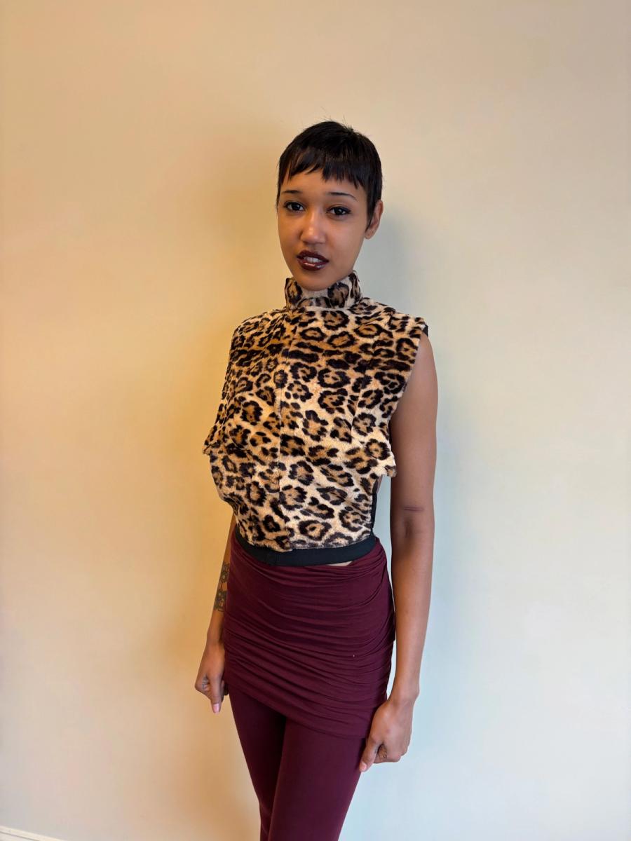 1940s Faux Fur Leopard Dickie product image