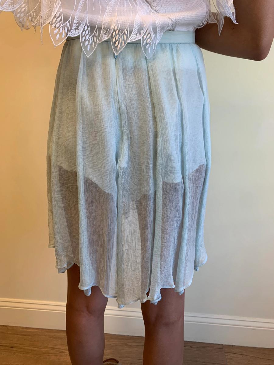 90s Thierry Mugler Silk Skirt with Built-In Pants product image