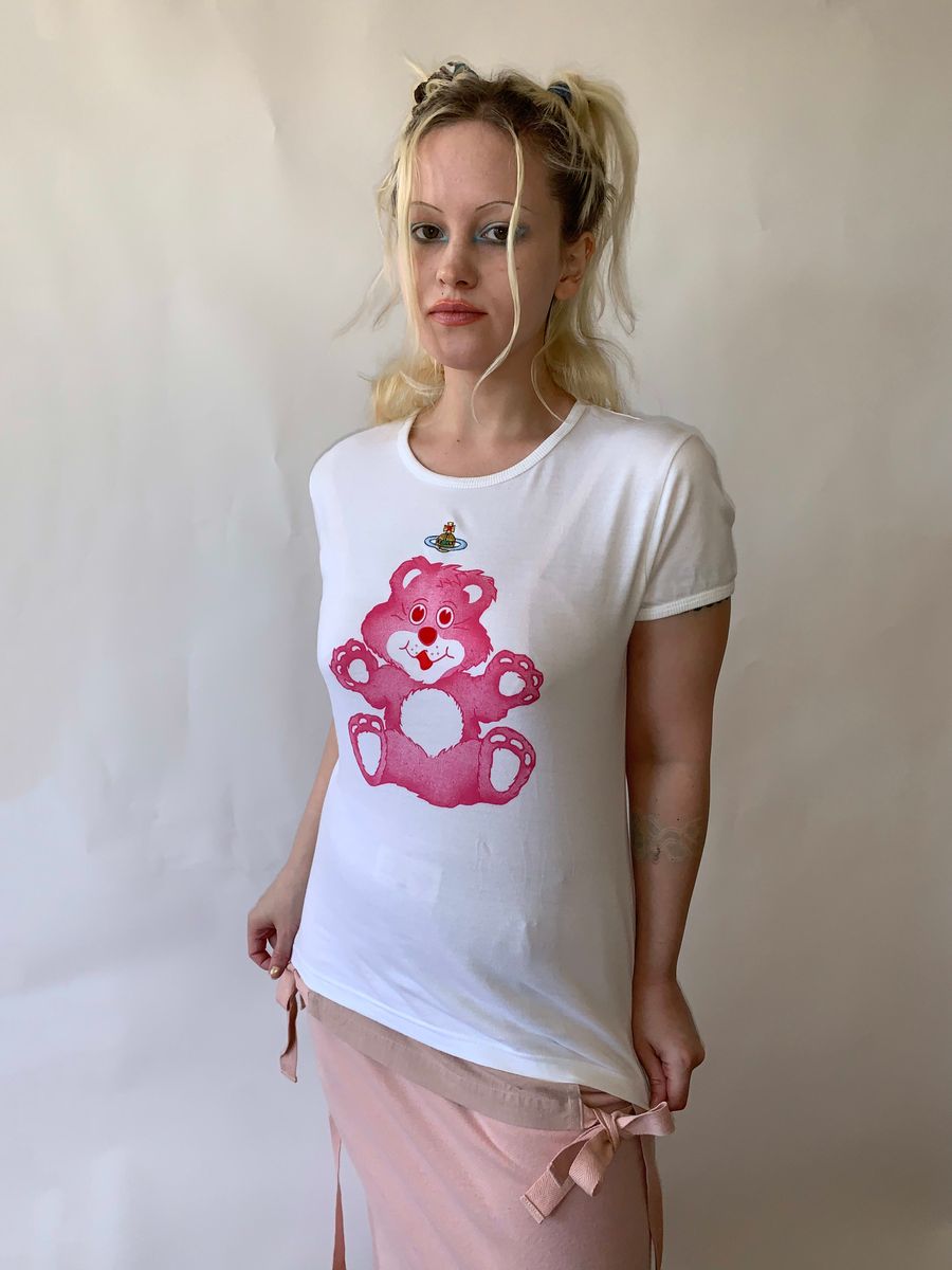 90s Vivienne Westwood Pink Teddy Bear T-Shirt product image