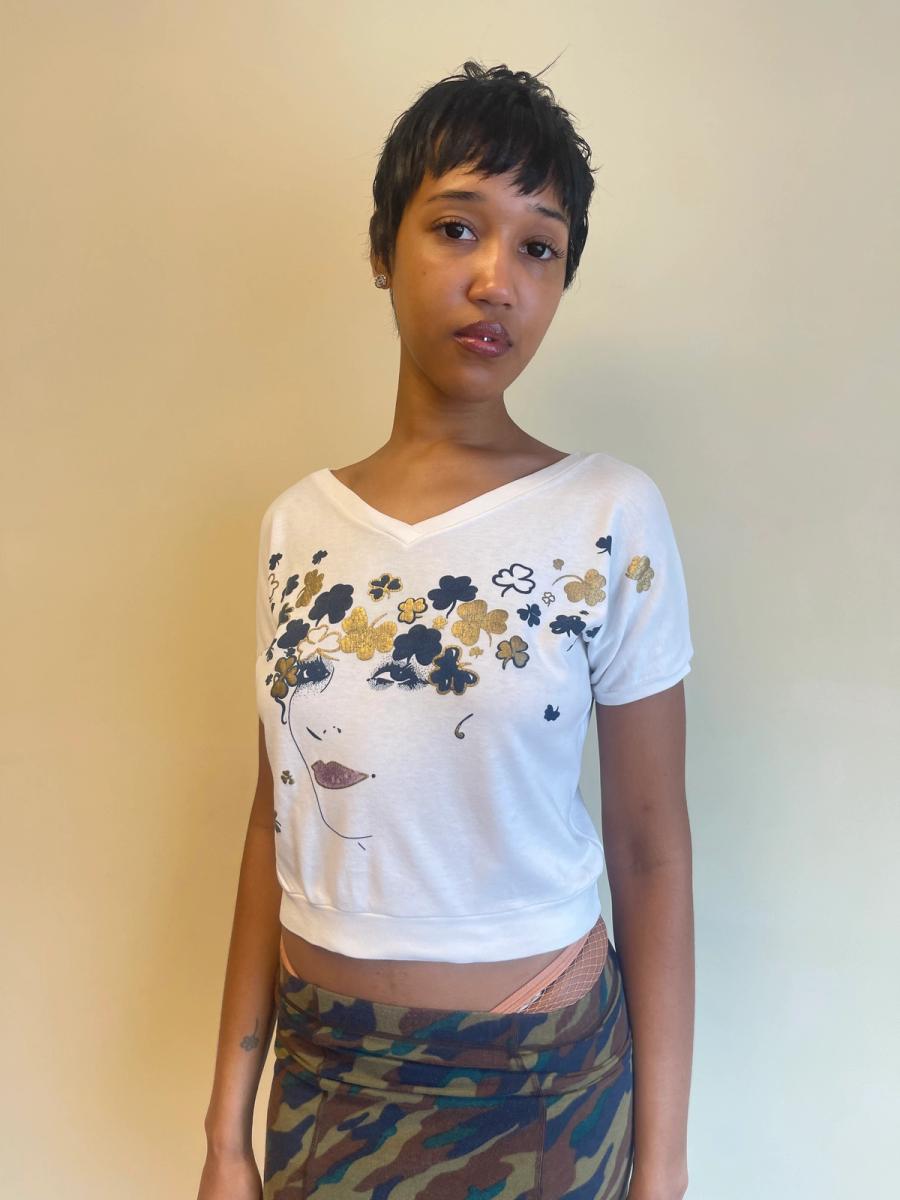 80s Krizia Woman With Shamrocks Shirt product image