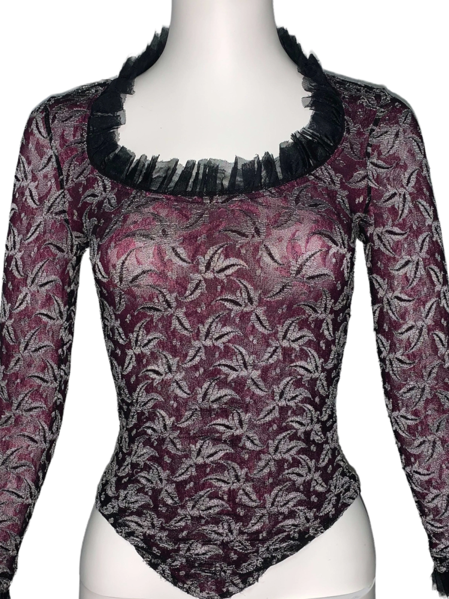 90s Vivienne Westwood Lace Stretch Portrait Top product image