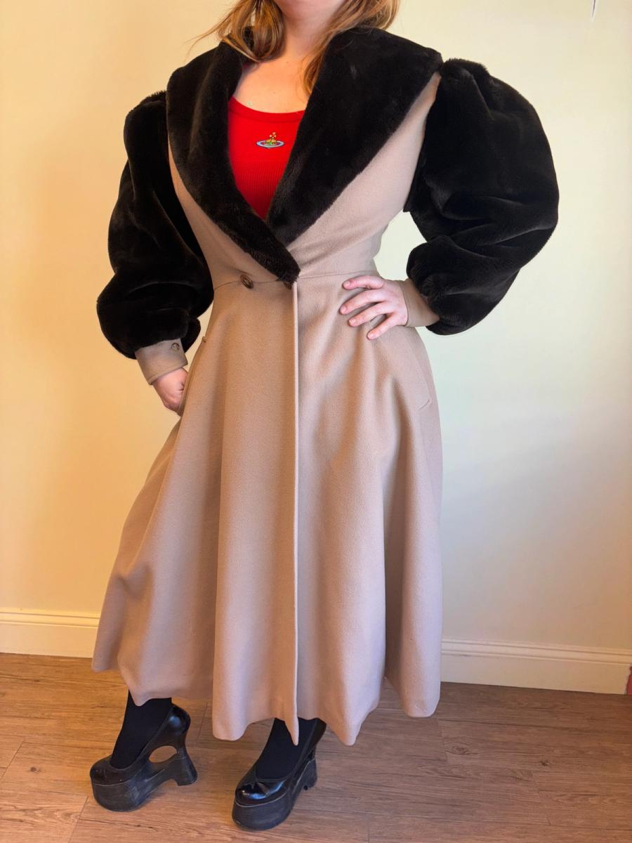 Angelo Tarlazzi Plush Accent Swing Coat  product image