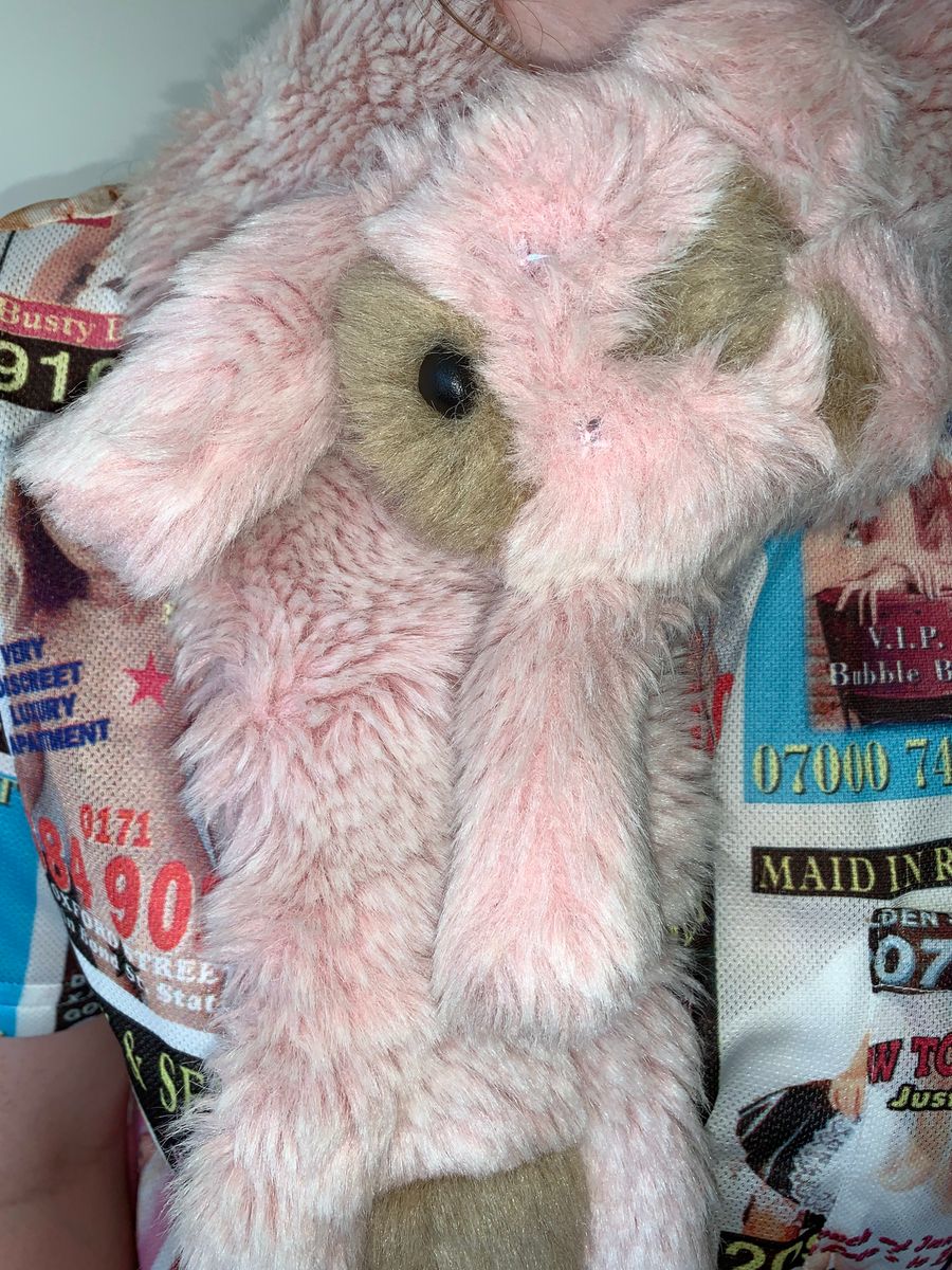 MILK Faux Fur Pink Animal Scarf product image