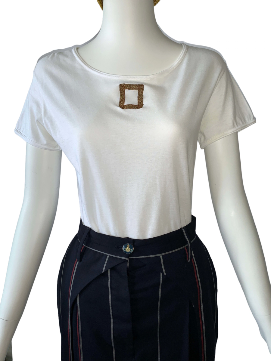 80s Vivienne Westwood Embroidered Frame Tee product image