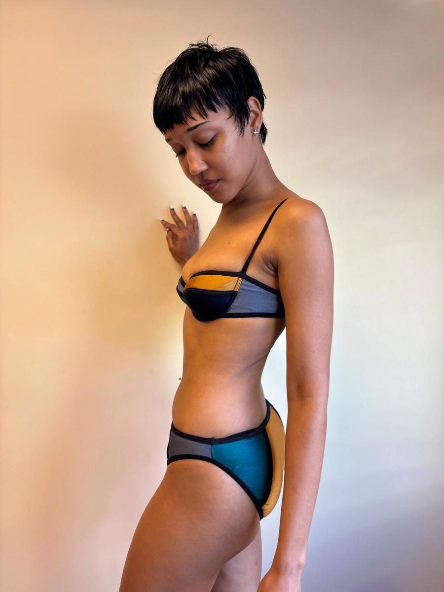 Vintage Chantal Thomass Color Blocked Bikini product image