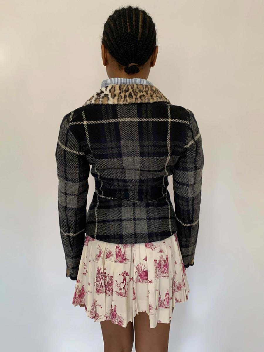 90s Vivienne Westwood Faux Fur Leopard Jacket product image